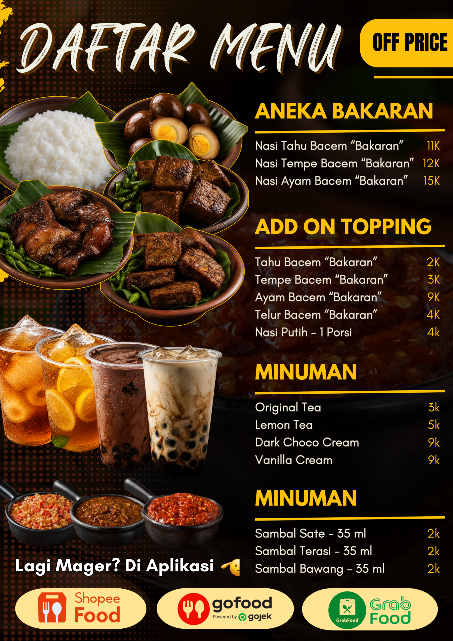 daftar menu bacama
